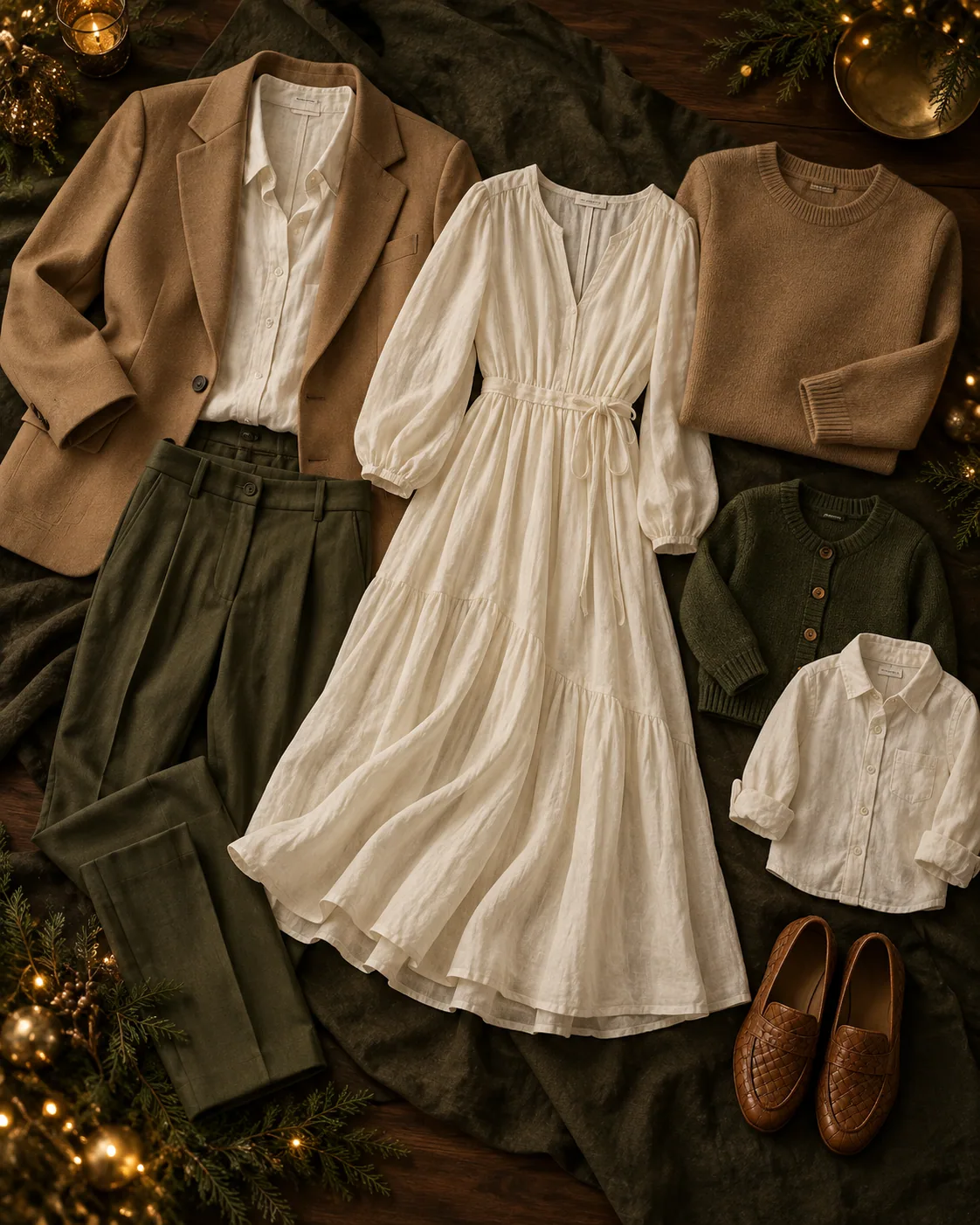 Composição de roupas em linho e tons naturais para o estilo Natural e Sofisticado